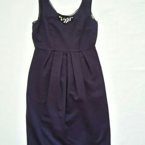 Simply Vera empire waist Eggplant purple crystal embellished cocktail